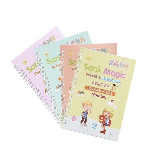 Sank Magic Practice Copybook (4 BOOKS,1 PEN,1 GRIP,10 REFILL)