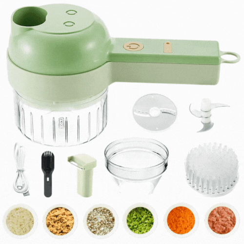4 in 1 Portable Electric Vegetable Cutter Set