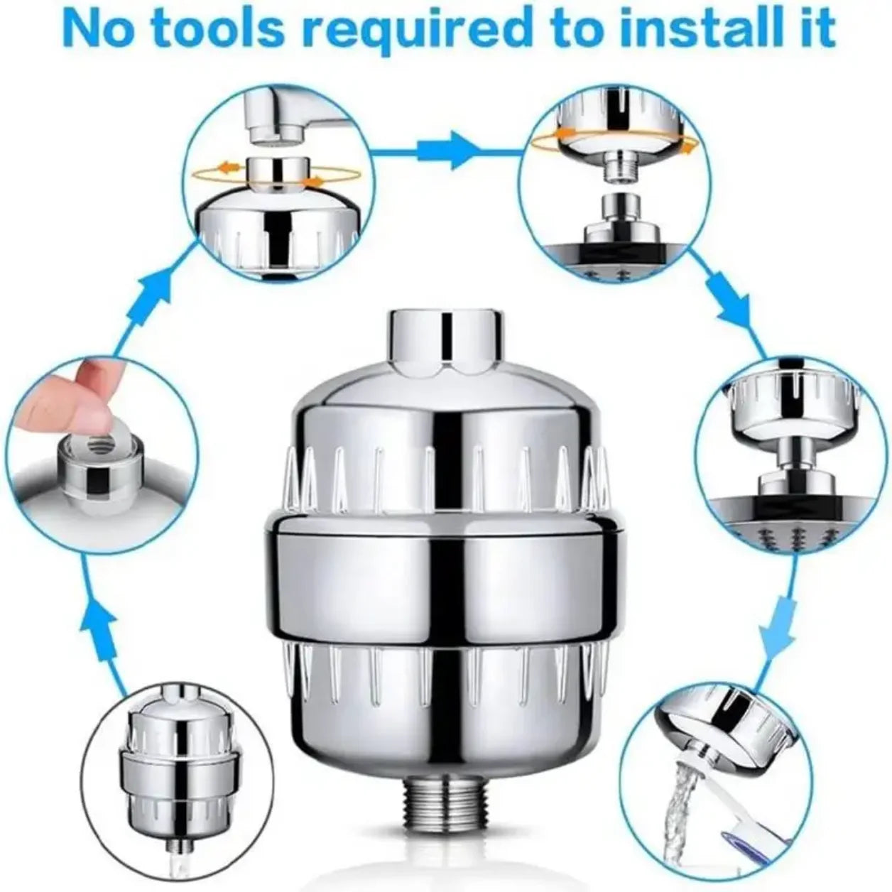 Tap and shower water filter