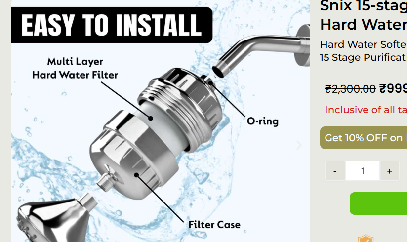 Tap and shower water filter