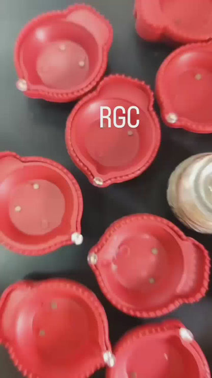 LED Light Water Sensor Diyas Plastic with, Ambient Lights (Pack of 12 )